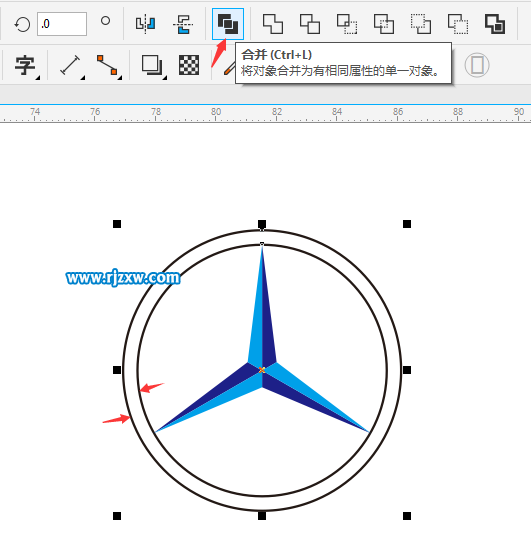 CDRX8設(shè)計(jì)奔馳標(biāo)志LOGO教程