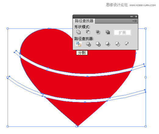 ai文字封套扭曲 制作心形英文字體